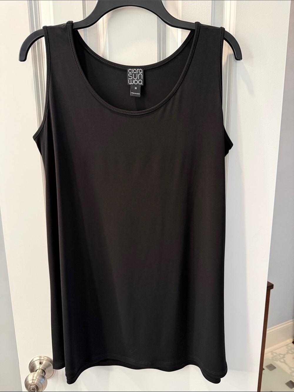 Clara Sun Woo Black Scoop Neck Tank
